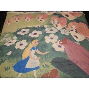 Disney Alice in Wonderland Mary Blair 70th Anniversary Blanket 50 X 70"  READ